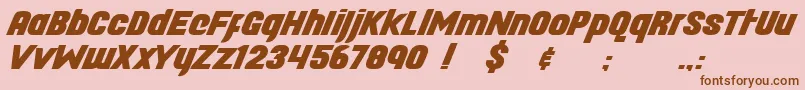 Longhaul Font – Brown Fonts on Pink Background