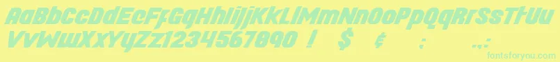 Longhaul Font – Green Fonts on Yellow Background