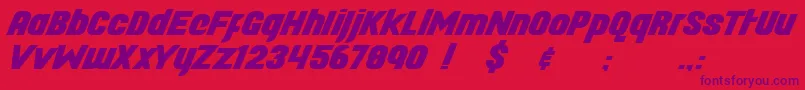 Longhaul Font – Purple Fonts on Red Background