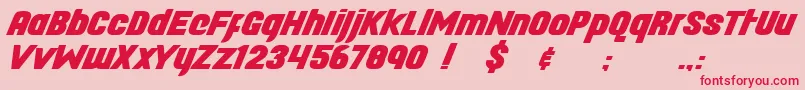 Longhaul Font – Red Fonts on Pink Background