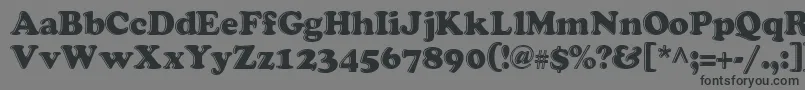 Grease ffy-Schriftart – Schwarze Schriften auf grauem Hintergrund