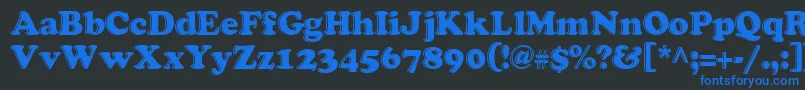 Grease ffy Font – Blue Fonts on Black Background