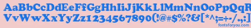 Grease ffy Font – Blue Fonts on Pink Background