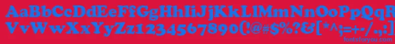 Grease ffy Font – Blue Fonts on Red Background