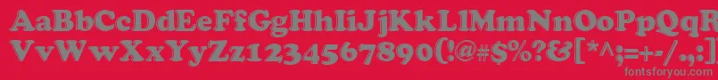 Grease ffy Font – Gray Fonts on Red Background