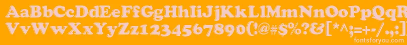 Grease ffy Font – Pink Fonts on Orange Background