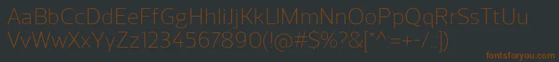 Шрифт ReganLight – коричневые шрифты на чёрном фоне