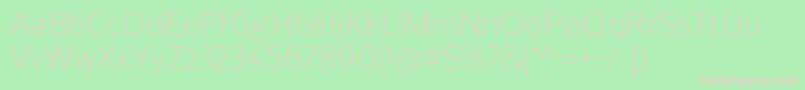 ReganLight-Schriftart – Rosa Schriften auf grünem Hintergrund