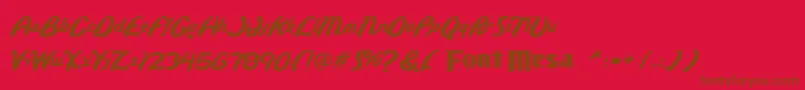 Wild Font – Brown Fonts on Red Background