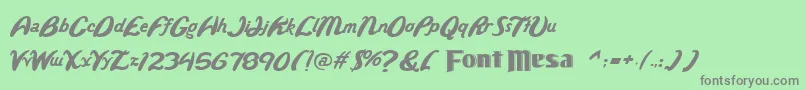 フォントWild – 緑の背景に灰色の文字