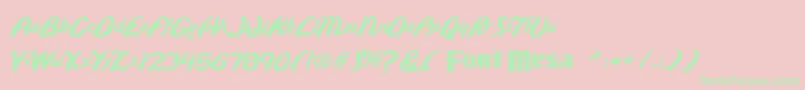 Wild Font – Green Fonts on Pink Background