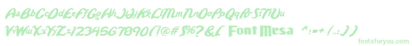 Wild Font – Green Fonts on White Background
