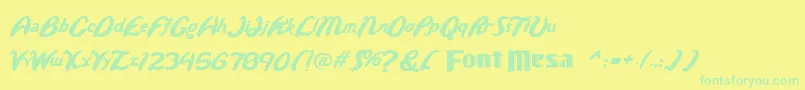 Wild-Schriftart – Grüne Schriften auf gelbem Hintergrund