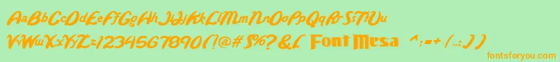 Wild Font – Orange Fonts on Green Background