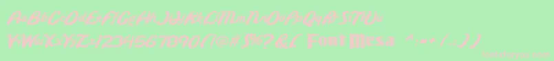 Wild Font – Pink Fonts on Green Background