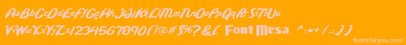 Wild Font – Pink Fonts on Orange Background
