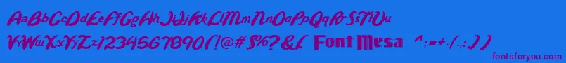 Wild Font – Purple Fonts on Blue Background