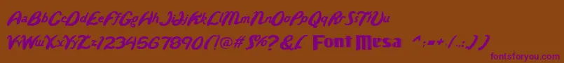 Wild Font – Purple Fonts on Brown Background