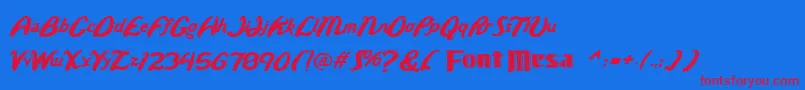 Wild Font – Red Fonts on Blue Background
