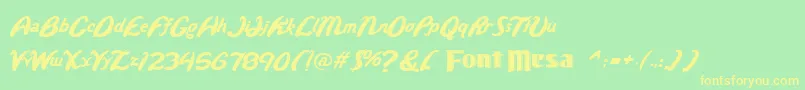 Wild Font – Yellow Fonts on Green Background