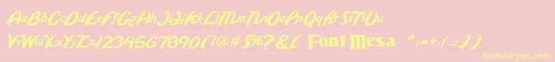 Wild Font – Yellow Fonts on Pink Background