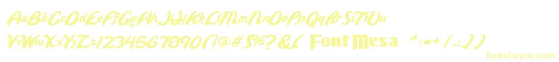 Wild Font – Yellow Fonts on White Background