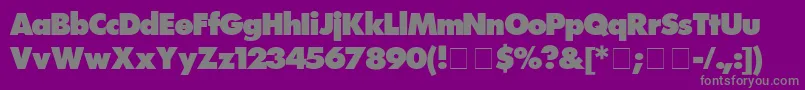 FuturaExtrabold-fontti – harmaat kirjasimet violetilla taustalla