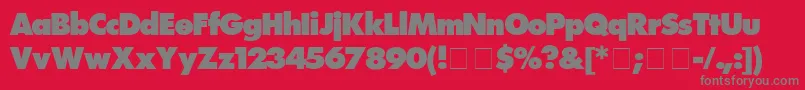 フォントFuturaExtrabold – 赤い背景に灰色の文字