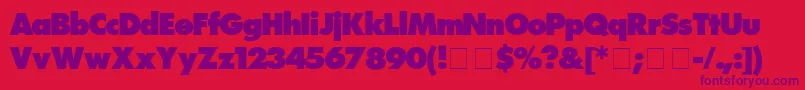 Saiba mais sobre a fonte FuturaExtrabold Fonte FuturaExtrabold – fontes roxas em um fundo vermelho