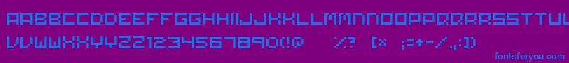Matchworks Font – Blue Fonts on Purple Background