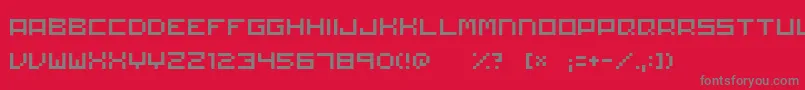 Matchworks Font – Gray Fonts on Red Background
