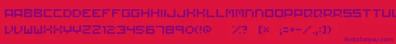 Matchworks-Schriftart – Violette Schriften auf rotem Hintergrund