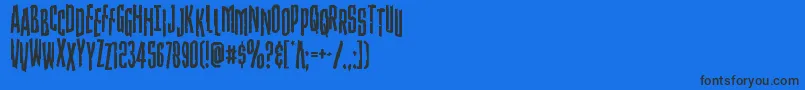 Strangerdangerstag Font – Black Fonts on Blue Background