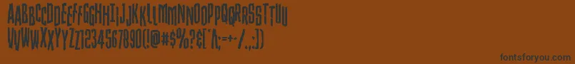 Strangerdangerstag Font – Black Fonts on Brown Background