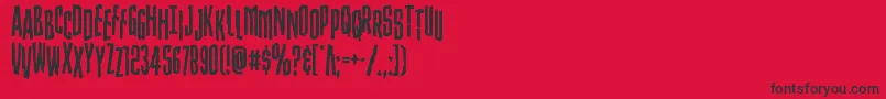 Strangerdangerstag Font – Black Fonts on Red Background