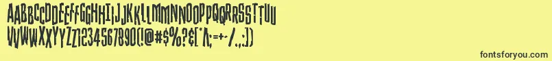 Strangerdangerstag Font – Black Fonts on Yellow Background