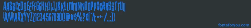 Strangerdangerstag Font – Blue Fonts on Black Background