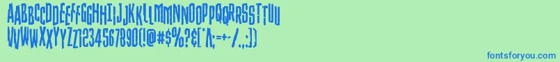Strangerdangerstag Font – Blue Fonts on Green Background