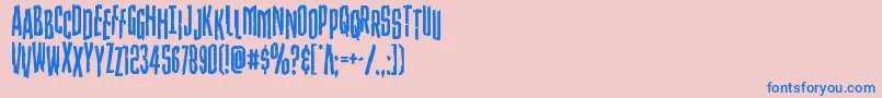 Strangerdangerstag Font – Blue Fonts on Pink Background
