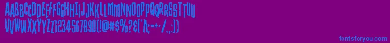 Strangerdangerstag Font – Blue Fonts on Purple Background