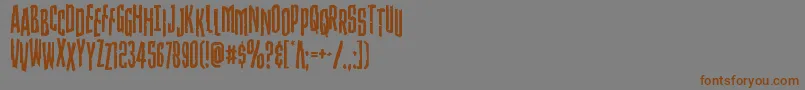 Strangerdangerstag Font – Brown Fonts on Gray Background