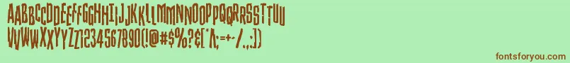 Strangerdangerstag Font – Brown Fonts on Green Background