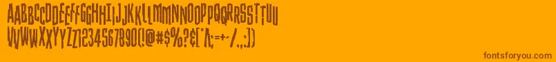 Strangerdangerstag Font – Brown Fonts on Orange Background