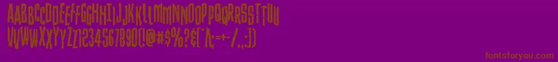 Strangerdangerstag Font – Brown Fonts on Purple Background