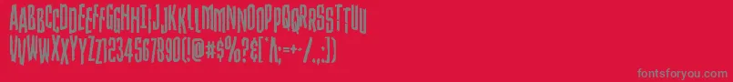 Strangerdangerstag Font – Gray Fonts on Red Background