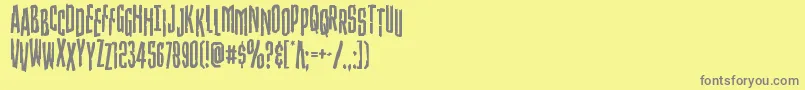 Strangerdangerstag Font – Gray Fonts on Yellow Background