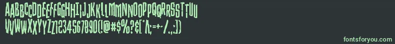 Strangerdangerstag Font – Green Fonts on Black Background