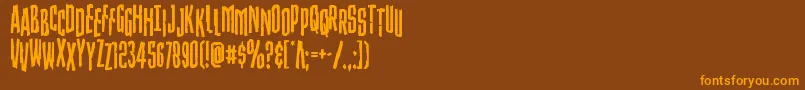 Strangerdangerstag Font – Orange Fonts on Brown Background