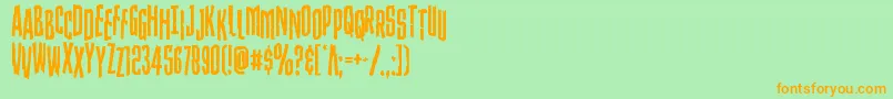 Strangerdangerstag Font – Orange Fonts on Green Background
