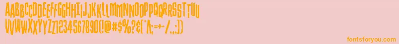 Strangerdangerstag Font – Orange Fonts on Pink Background